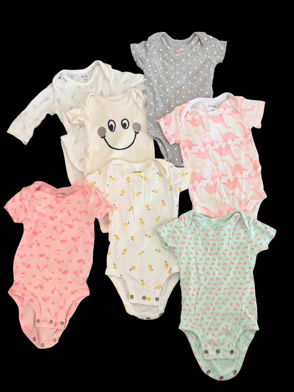 Simple Joys by Carter's Baby-Girls Short-Sleeve Bodysuits (8-pack)